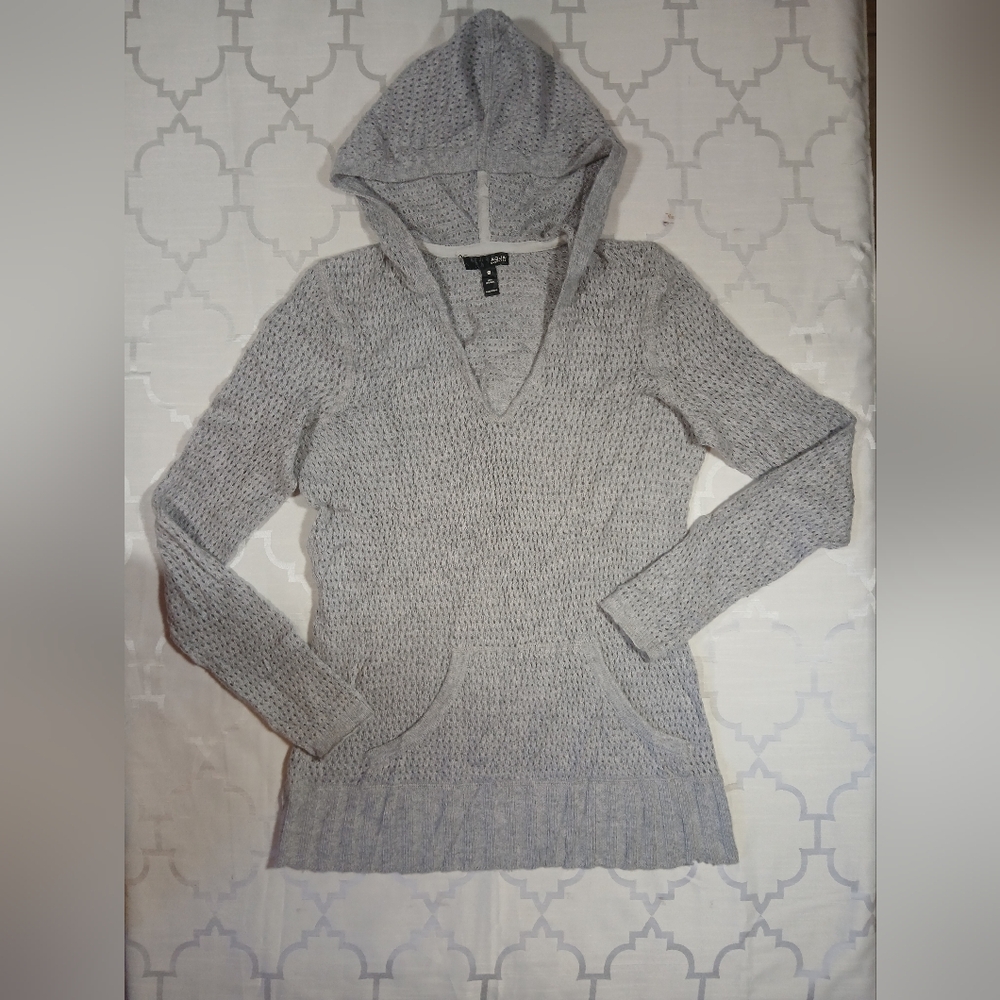 Gray Hooded Women's Sweater